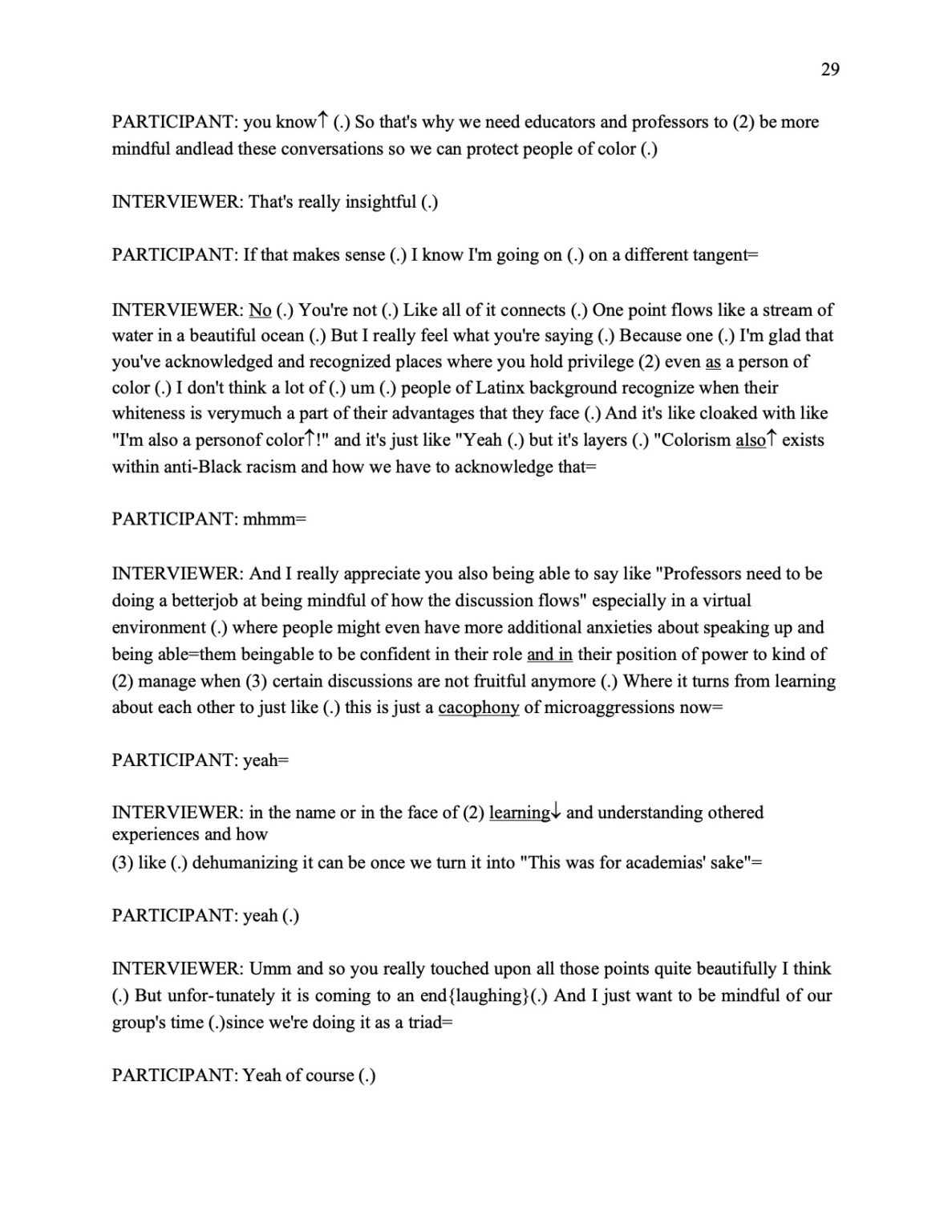 Student Interview Transcript & Analysis IV – MSW Student Archive
